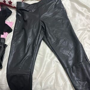 a new day Black Faux Leather Pants